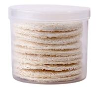 DECHOUS Esponjas de Lufa Naturales Reutilizables 10 Piezas, Almohadillas Redondas Exfoliantes para Desmaquillar y Limpiar el Rostro, Suaves y Ecológicas para Cuidado Facial Diario