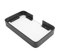 DECHOUS Estante Flotante para Baño de Vidrio y Aluminio Negro, Fácil de Instalar y Elegante, Adecuado para Organizar Artículos Baño y Aprovechar Esquinas