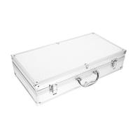 DECHOUS Estuche Rígido de Aluminio para Micrófono Inalámbrico Caja de Almacenamiento 2 Compartimentos Acolchados Maletín Portátil para Protección y Transporte Seguro en Ktv y Eventos