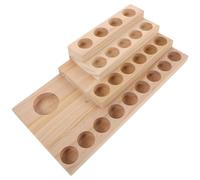 DECHOUS Expositor de Aceites Esenciales de Madera Maciza 4 Niveles Orificios de 3 CM y 5 CM Organizador para Botellas de Aromaterapia Soporte para Aceites Esenciales Que Ahorra Espacio