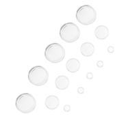 DECHOUS Expositor de Anillos Acrílico Transparente 5 Piezas Base Redonda, Soporte para Balones de Golf y Béisbol, Exhibidor Estable para Decoración del Hogar y Ferias Comerciales