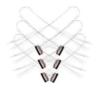 DECHOUS Extensiones de Cabello Purpurina Plata para Mujeres y Niñas, 6 Piezas de Pet Fáciles de Usar y Cortar, Accesorios para Pelo en Cosplay y Mascaradas