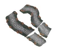 DECHOUS Figuras Decorativas para Acuarios de Resina Mini Curvo y Puente 4 Piezas Adornos Seguros y No Tóxicos para Decoración de Peceras y Mini Jardines