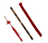 DECHOUS Flauta Portátil de Bambú Amargo Tono para Adultos Instrumento Musical Tradicional Chino para Principiantes con Nudo Chino para Educación Temprana y Regalo Artístico