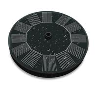 DECHOUS Fuente de Agua Solar para Jardín Bomba Automática y Circulación de Agua de 200l/h, Diseño Redondo de Plástico Negro Adecuado para Decoración Exterior