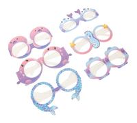 DECHOUS Gafas de Cumpleaños de Sirena de Papel 6 Piezas para Fiesta Temática Mermaid Accesorio Fotográfico Divertido y Decorativo para Cabina de Fotos en Eventos Infantiles