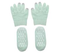 DECHOUS Guantes De Gel Hidratante y Calcetines Hidratantes 4 Piezas Talla Única Para Mujer y Niña Cuidado Intensivo Piel Seca Spa Profesional