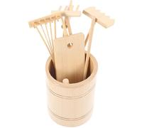 DECHOUS Herramientas para Jardín Zen de Madera Mini Rastrillos Resistentes y Duraderos para Bandeja de Arena y Decoración de Escritorio Accesorio para Meditación y Manualidades Casa y