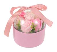 DECHOUS Jabón de Rosas Perfumado Caja de Obsequio Rosa Flores de Jabón Artificial Aceites Esenciales para Baño Obsequio para Cumpleaños Boda y Día Madre Aromaterapia y Decoración