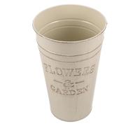 DECHOUS Jarrón de Flores de Metal Vintage sin Asa, Cubo Decorativo Rústico de Hierro de 25 Cm de Alto para Centro de Mesa, Maceta Interior y Exterior para Decoración del Hogar y Eventos