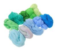 DECHOUS Juego de 10 Piezas de Mechas de Lana para Fieltrar Aguja Lana Natural de Fieltrado Húmedo y Seco Paquete Pequeño de 10 G para Manualidades Proyectos Creativos