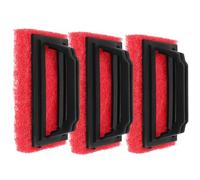 DECHOUS Juego de 3 Cepillos Removedores de Tinta para Serigrafía Mango de PP y Esponja Resistente Color Rojo Estropajos Duraderos para Limpieza de Impresión Textil y Diseño Gráfico