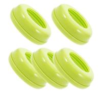 DECHOUS Juego de 5 Anillos de Repuesto para Biberón de Cuello Ancho Collar de Rosca Anillo Central Verde Tapón Antipolvo para Alimentación Infantil Accesorio Compatible y Práctico