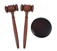 DECHOUS Juego de Martillo de Madera para Subasta y Corte, Resistente Sonido Claro, Estilo Vintage, Adecuado para Juicios y Escenarios de Simulación