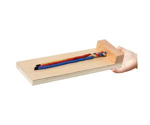 DECHOUS Juguete Educativo Temprano Herramienta Práctica para Aprender a Trenzar el Cabello Tamaño Mediano de Madera Natural para Desarrollo Motriz Infantil para Niños Apto para Niñas