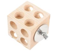 DECHOUS Juguete para Morder para Pájaros Pequeños de 6 Cm en Madera Blanda de Abeto, Bloque de Entrenamiento para Loros y Cacatúas, Juguete para Jaula Que Fomenta el Ejercicio Diversión