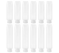 DECHOUS Kit de 12 Tubos Faciales Rellenable de 30ml y 50ml Tapa a Prueba de Fugas, Material Pe y Pp, Ligero Boca Pequeña Adecuado para Viaje y Bolsa de Aseo