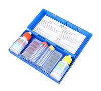 DECHOUS Kit de Análisis de Química para Piscinas Reactivo para Prueba de Ph y Control de Dureza del Agua, Solución Líquida para Spa, Compacto y Portátil
