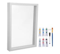 DECHOUS Kit de Recuerdos Familiar Huellas de Manos y Pies Marco de Fotos de Madera Blanca para Parejas y Bebés Set de 5 Ranuras Adecuado para Manualidades y Decoración Familiar