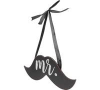 DECHOUS Letrero Decorativo de Madera para Puerta de Boda, Cartel de Bienvenida Bigotes Coloridos, Decoración de Fiesta al Aire Libre, Colgante para Eventos y Celebraciones