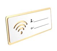 DECHOUS Letrero WiFi Contrase?a Firmar WiFi Acrílico Adhesivo Board WiFi Plaque de Pared WiFi Recordatorio de Contrase?a Firma para Domicilio Oficina de Negocios Pegatina WiFi