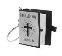 DECHOUS Llaveros Santa Biblia Miniatura Plateados 12 Piezas, Llavero Religioso de Jesús Pequeño, Recuerdo para Bautismo, Comunión y Regalos de Iglesia, Accesorios Cristianos Portátiles