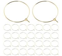 DECHOUS Marcadores de Copas de Vino Reutilizables de 25 MM 200 Piezas Anillos Identificadores Metálicos Dorados para Fiestas Bodas y Eventos Dijes Colgantes para Vasos de Bebida