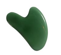 DECHOUS Masajeador Raspador Gua Sha de Jade Natural para Masaje Facial, Herramienta Sintética Que Mejora la Complexión y Absorción de Productos Cuidado Piel en Vacaciones