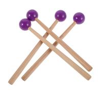 DECHOUS Mazos de Percusión de Arce Duro para Xilófono y Vibráfono, Baquetas Reutilizables de 4 Piezas Color Púrpura, Ligeras y Versátiles para Presentaciones Musicales y Aprendizaje