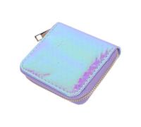 DECHOUS Monedero de Sirena Púrpura de PU Cremallera, Ligero y Compacto, Cartera Pequeña para Uso Diario de Niñas y Mujeres