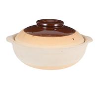 DECHOUS Olla de Barro Excelente Retención de Calor y Diseño Antideslizante con Tapa de Arcilla Marrón para Arroz para Cocinas Tradicionales en Restaurantes y Hogares