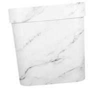 DECHOUS Papelera Estrecha de Plástico con de Mármol Cubo de Basura Ovalado Sin Tapa para Cocina Baño y Dormitorio Contenedor de Desechos Resistente y de Limpiar