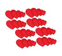 DECHOUS Parche Termoadhesivo Bordado en Forma de Corazón Rojo 32 Unidades para Coser o Planchar en Chaquetas Pantalones y Mochilas Parches Decorativos para Personalización y Reparación