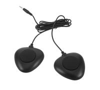 DECHOUS Pedal Doble de Bombo Eléctrico con Conector 3,5 Mm, Almohadilla Pie Silenciosa, Alta Sensibilidad para Práctica y Grabación, Accesorio para Batería Electrónica, Uso en Estudio