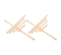 DECHOUS Perchas de Madera para Pájaros 10 Piezas Tornillos, Soportes para Moler Patas de Loros, Periquitos y Canarios, Accesorios Naturales para Jaulas Interiores, Palos Masticables