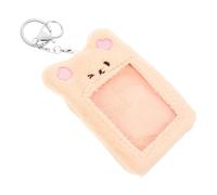 DECHOUS Photocard Holder Keychain Keep Cards Secure and Dry Plush Sleeve with Clip for Work Staff and Schooling