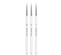 DECHOUS Pinceles para Decoración de Uñas de Doble Cabezal 6 Piezas Mango Acrílico Transparente Herramienta para Pintar Uñas Accesorios para Arte de Profesional y Uso Doméstico