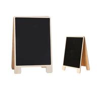 DECHOUS Pizarras de Madera Soporte Doble Cara, 2 Piezas, Fáciles de Escribir y Borrar, Tablero Negro Práctico para Mensajes y Notas en Restaurantes