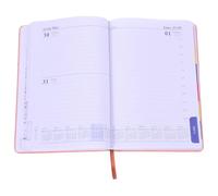 DECHOUS Planificador Diario, Agenda Diaria 2026 de Papel Rosa, 365 Días, Horario por Horas, Cuaderno Compacto para Uso en Casa y Viaje, para Usuarios de Negocios Internacionales