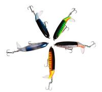 DECHOUS Plástico Señuelo de Pesca Flotante 5 Piezas 13g | Acción Topwater, Tamaño Compacto, Uso en Lago y Exterior, Reutilizable, para Pescadores de Agua Dulce