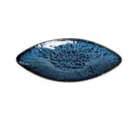 DECHOUS Plato de Cerámica Multiuso Fina Elaboración para Sushi y Sashimi Diseño Clásico Azul Adecuado para Restaurantes Japoneses y Servir Platos Fríos