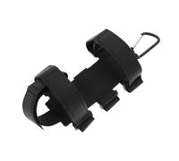 DECHOUS Portabotellas para Bicicleta con Correa Ajustable y Base de Soporte, Resistente al Clima, Color Negro, Adecuado para Ciclismo y Actividades al Aire Libre, Accesorio Compacto