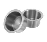 DECHOUS Portavasos Insertable para Sofá Reclinable de Acero Inoxidable, 2 Piezas, 56 Mm de Alto X 111 Mm de Ancho, Compatible Asientos de Sofá, Autocaravana, Coche y Mesa, Accesorios