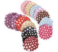 DECHOUS Redecilla Pelo para Mujer 14 Piezas Reutilizable de Poliéster Colores Variados para Bailar y Ocasiones Formales Color Aleatorio Varios estilos