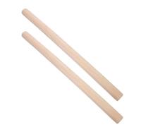 DECHOUS Rodillo de Madera Maciza para Masa de Cocina 50x3 Cm, 2 Piezas, Herramienta para Hornear Galletas y Pizza, Utensilio Esencial para Repostería y Elaboración de Pasteles en Hogar