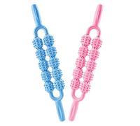 DECHOUS Rodillo de Masaje Manual 2piezas para Piernas y Cuello Masaje Profundo de Tejido y Material Plástico Adecuado para Yoga y Recuperación Muscular en Casa o Gimnasio