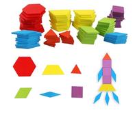 DECHOUS Rompecabezas de Madera 155 Piezas Formas Geométricas Coloridas Juguete Educativo para Desarrollo Intelectual y Coordinación Mano-Ojo 350g