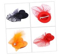 DECHOUS Sombrero para Perro San Valentín Gorra Mascota 1 Pieza Tela y Metal Accesorio Decoración para Fiesta Fotos y Ocasión Especial Color y Diseño Aleatorio Color