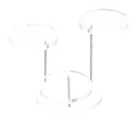 DECHOUS Soporte de Exhibición Transparente de Acrílico Multilayer para Joyería Diseño Redondo y Rotatorio, Organizador Versátil Que Minimiza Espacio para Escritorio