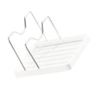 DECHOUS Soporte para Mantener Utensilios de Ollas de Cocina y para Tapas de Acero Inoxidable y Pp, Diseño Moderno, Práctico Limpia y Organizada Encimera